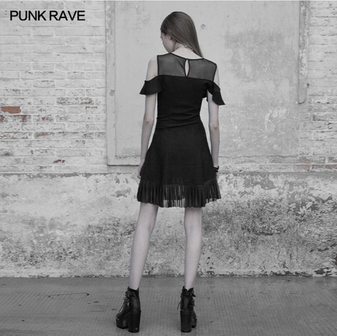 Punk Rave Mesh stitching chiffon short dress
