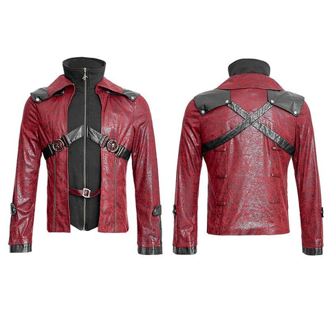 Fashion Chinchilla Leather Punk Coat