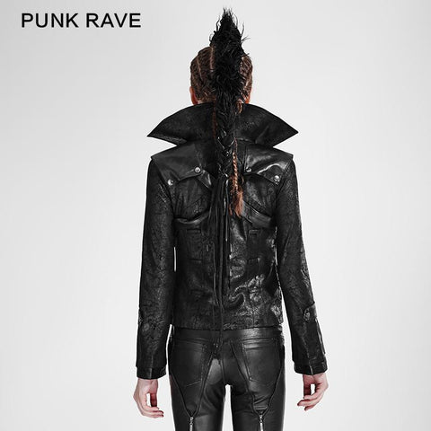 Fashion Chinchilla Leather Punk Coat
