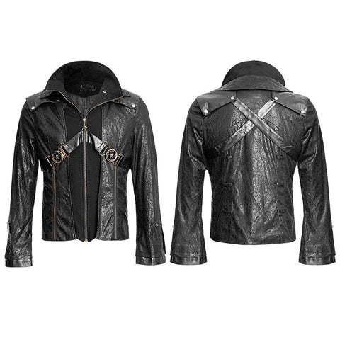Fashion Chinchilla Leather Punk Coat