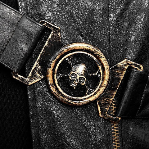 Fashion Chinchilla Leather Punk Coat