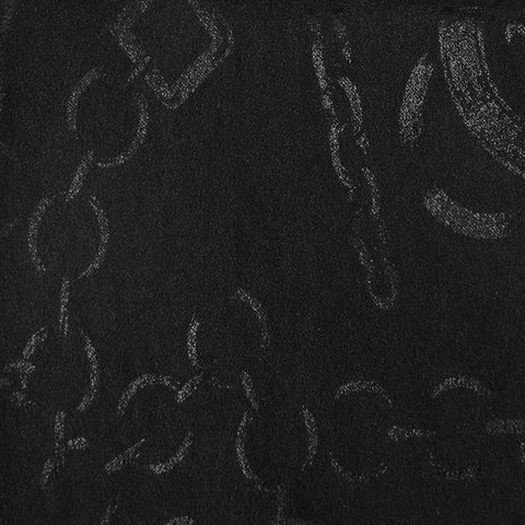 Long Women Punk Pants In Sexy Black With Dark Chain Printed