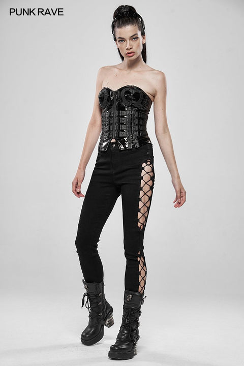Punk Split Hollow-out Trousers