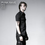 Top Sale Rope-tying Short Sleeve Denim Punk Shirts
