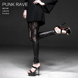 Sexy Lady Fashion Lamination Mesh Lace Fake Boot Gothic Pants Legging