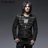 Soldiert Stripe Zipped Short Punk Jacket