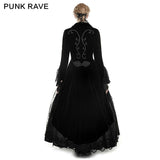 Mystery Women Jacket Elegant Gothic Coat With Lace