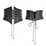 Steampunk Vintage Retro Underbust Corset Waist Belt Sexy Leather Girdles For Women Accessories