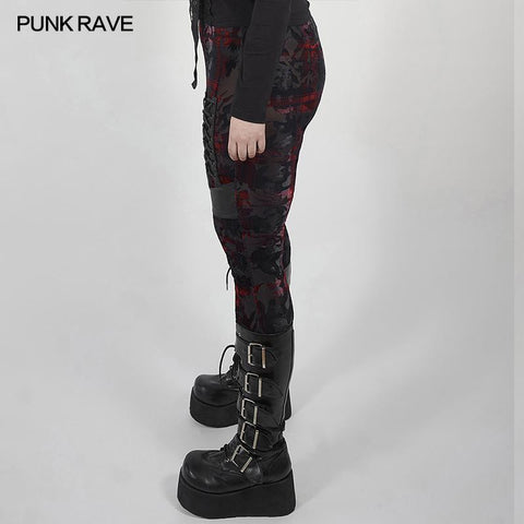 Dark silhouette vase velvet Leggings