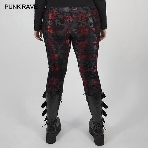 Dark silhouette vase velvet Leggings