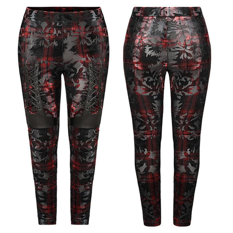 Dark silhouette vase velvet Leggings