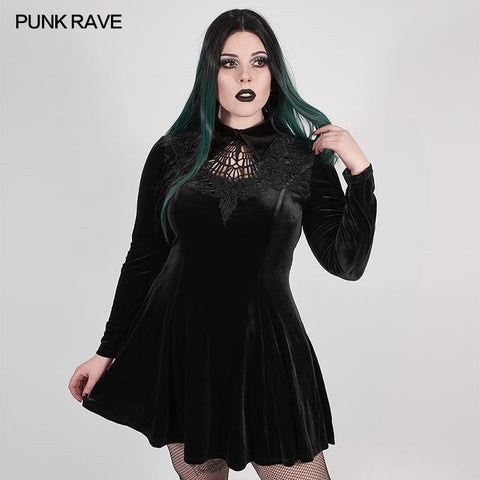 Goth dark night vines dress
