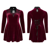 Goth dark night vines dress