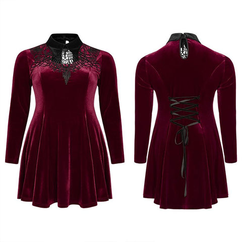 Goth dark night vines dress
