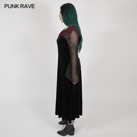 Black feather horizontal neck dress