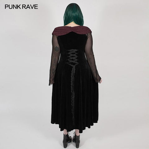 Black feather horizontal neck dress