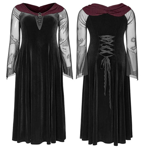 Black feather horizontal neck dress