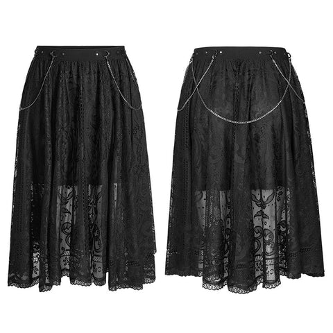 Dark night Gothic Lace Skirt