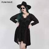 Gothic abyss burnt flower dress