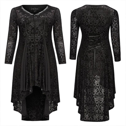 Gothic abyss burnt flower dress