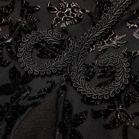 Gothic abyss burnt flower dress