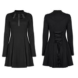 Goth long sleeve daily wear dress