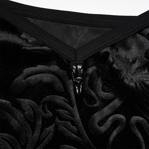 Goth Velvet Octopus Print Sling