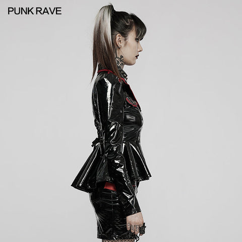 Goth sexy patent leather jacket