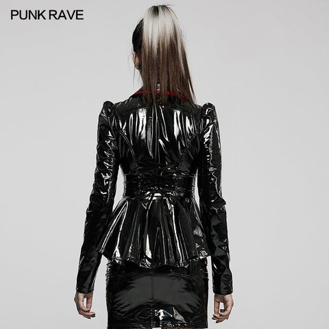 Goth sexy patent leather jacket