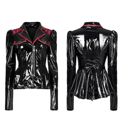 Goth sexy patent leather jacket