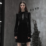 Velvet Japanese Embroidery Dress