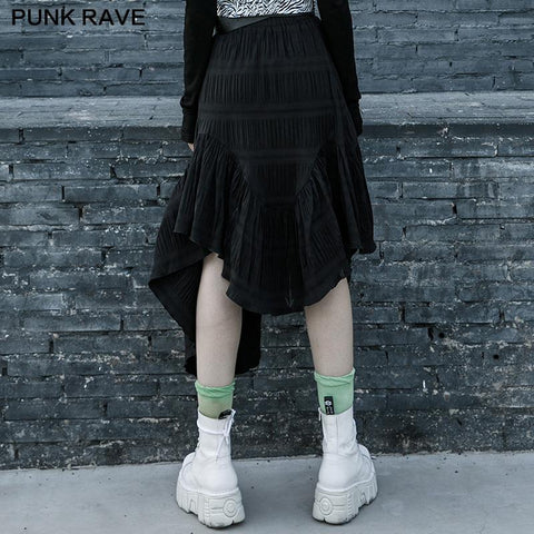 Irregular long overskirt