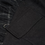 "PUNK" series mesh stitched plaid high-waisted skirt