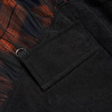 "PUNK" series mesh stitched plaid high-waisted skirt
