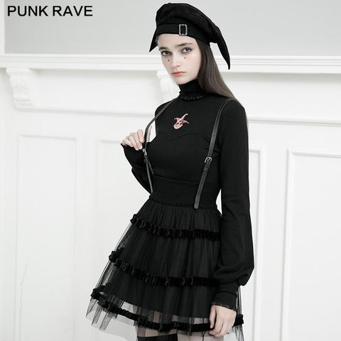 "Magic Doll" Childrenwear strap mesh bubble skirt