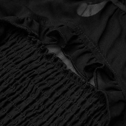 Printed chiffon long dress