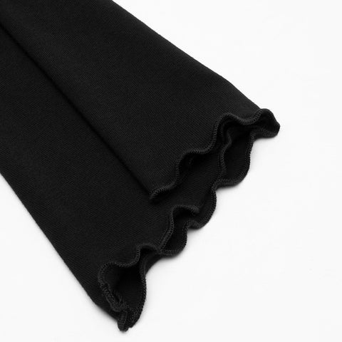 Light Gothic laced chest skinny T-shirt