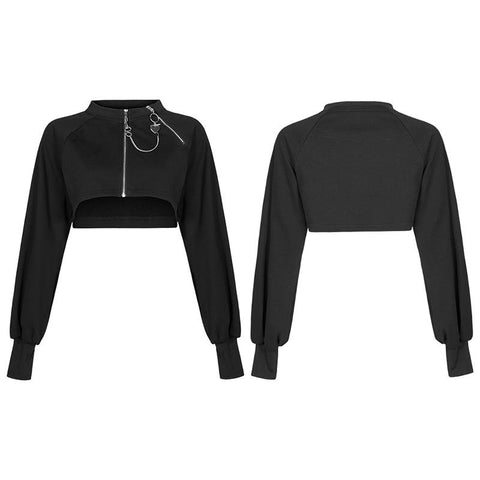 Double zippers Cardigan hoodie