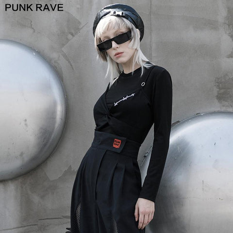 Fake two pieces long T-shirts