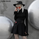 Collor padded shoulders Slim long sleeve t-shirt