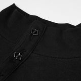 Collor padded shoulders Slim long sleeve t-shirt