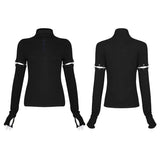 Removable sleeves long sleeve t-shirt