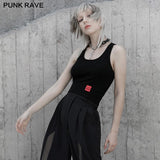Back cross-print vest