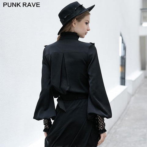 Gothic style mesh chiffon shirt