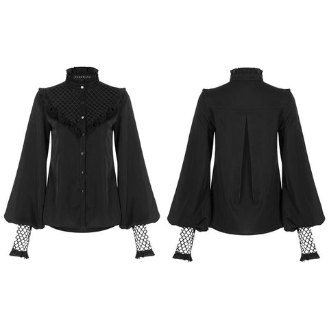 Gothic style mesh chiffon shirt