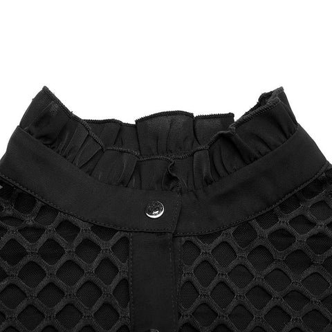 Gothic style mesh chiffon shirt