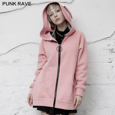 Dark rabbit print coat