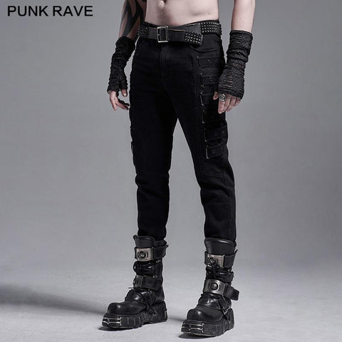 PUNK woven elastic trousers