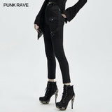 Punk blood dark denim women trousers