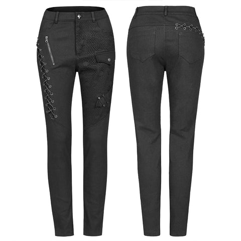 Punk blood dark denim women trousers